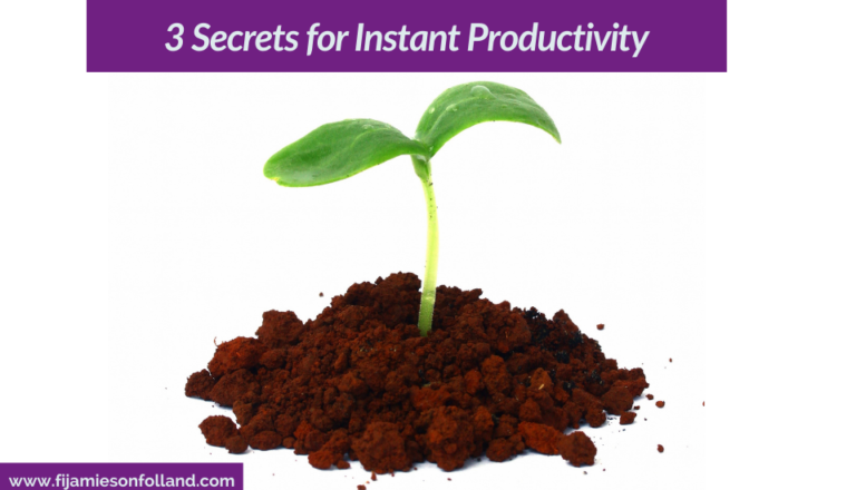3 Secrets for Instant Productivity