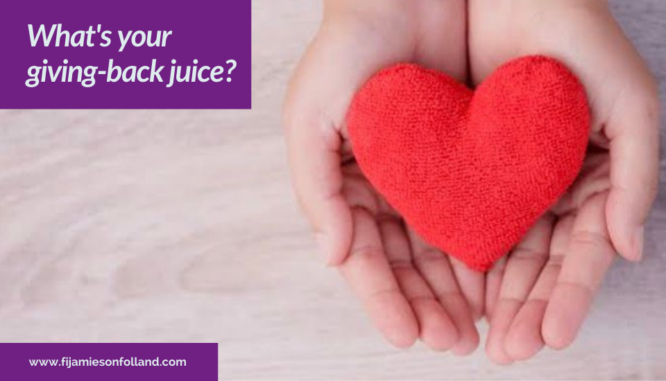 What’s your giving-back juice?