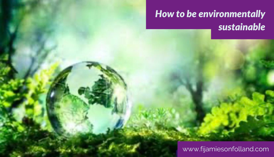 How to be environmentally sustainable