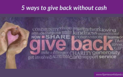 5 ways to give back without cash